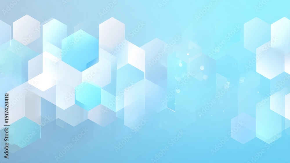 Poster abstract gradient science technology and medical. abstract geometric pattern with hexagons in soft b