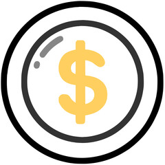 미국돈 달러 금화 돈 동전 일러스트