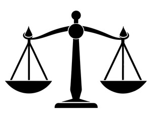 Balance Scales Vector , Scales Silhouette Clipart