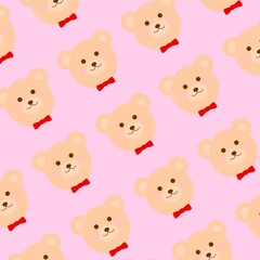 Naklejka premium seamless background with teddy bears