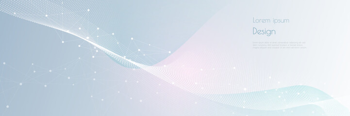 Vector network connection. Abstract mesh, molecular plexus line and cyberspace. Geometric line, dot on white background. Modern digital technology design for data, ai, science, futuristic background