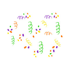 Festive Mardi Gras Confetti and Streamers for Party Celebrations