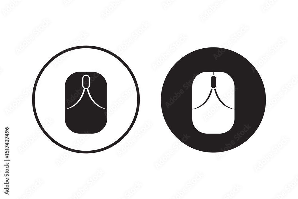Aufkleber computer mouse vector icon – technology & navigation symbol