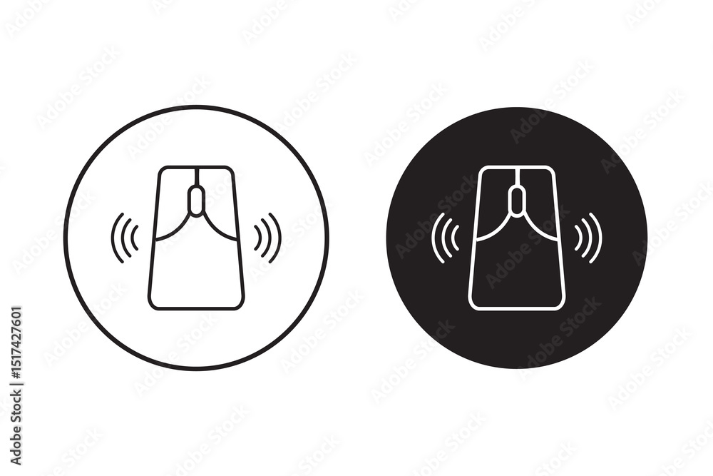 Poster computer mouse vector icon – technology & navigation symbol