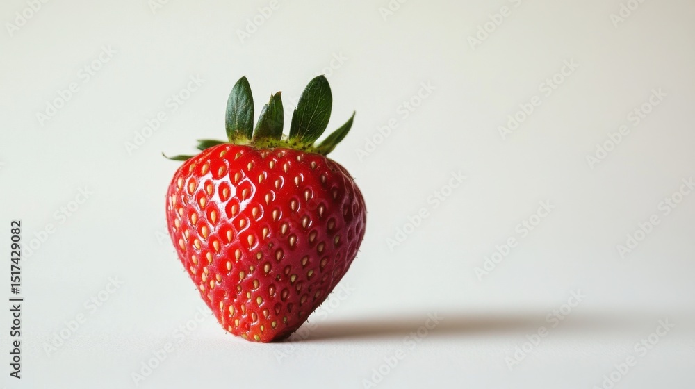 Poster fresh strawberry on a plain background in studio setting