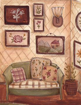 Vintage style living room