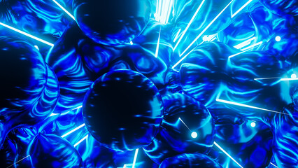 Dynamic electric explosion of particles in an abstract 3D environment