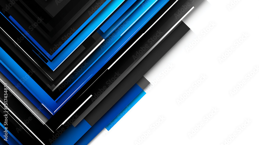Poster soft light reflections on abstract blue and white geometric shapes creating a modern and clean digit