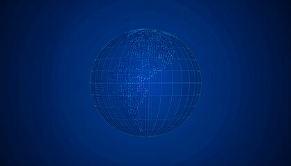 Abstract Digital Globe Network Connection