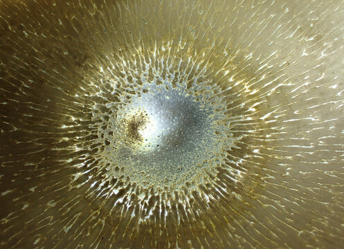 Textured background of microscopic glaze of Chinese ceramics tea cup
