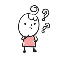 (How?) Collection of hand drawn women business worker icons. Vector illustration.