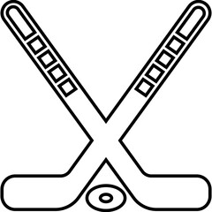Hockey, stick, club icon