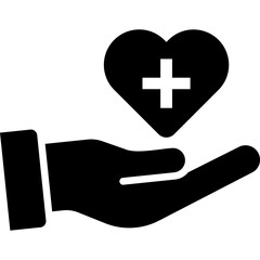 Obraz premium Health, care, heart icon