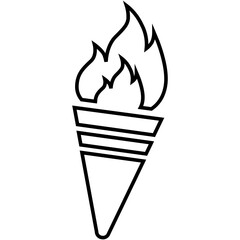 Torch, fire, light icon