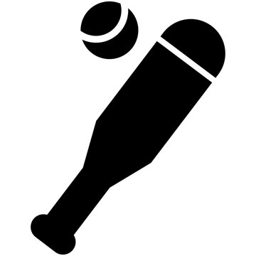 Lapta, ball, bat icon