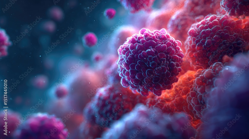 Poster close-up view of intricate cellular structures.