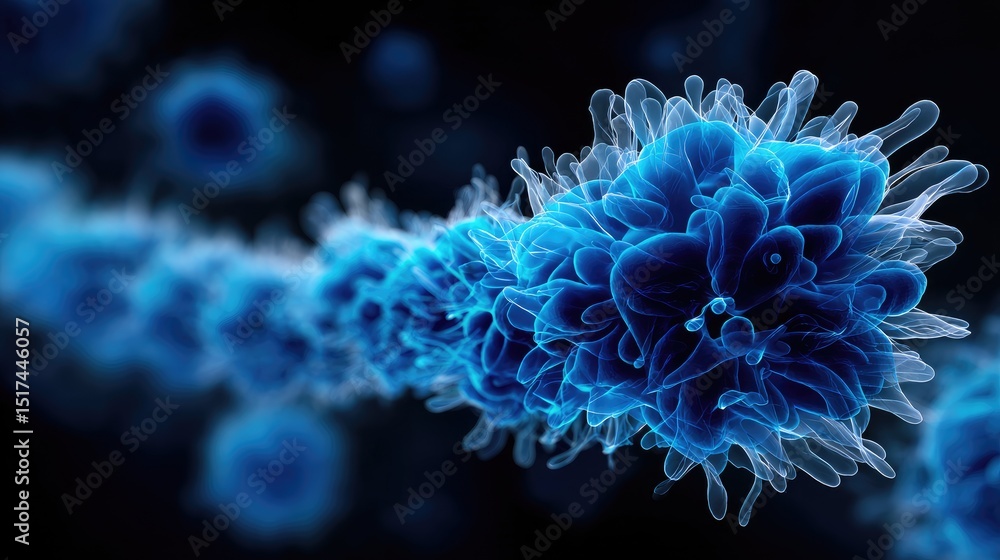 Poster close-up view of a complex biological structure.