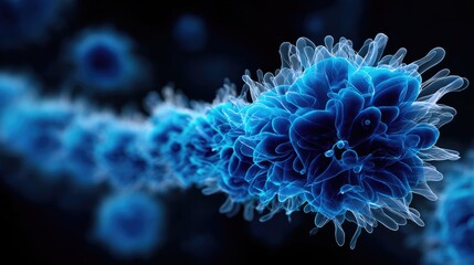 Close-up view of a complex biological structure.