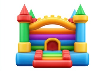 Colorful inflatable castle bouncer