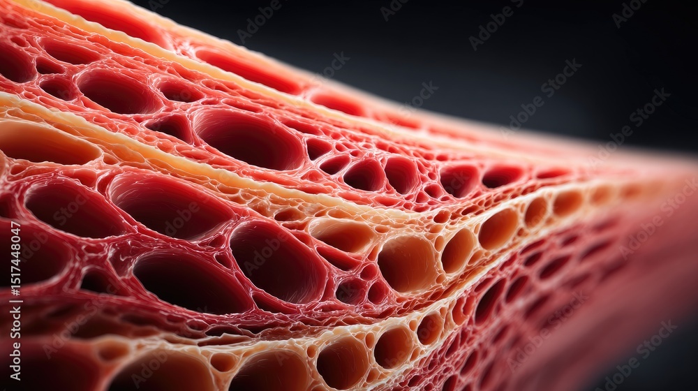 Poster close-up view of a detailed cellular structure.