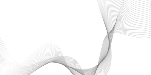 modern abd curved Dynamic shapes composition with lines, modern seamless abstract wave curve lines with flowing particles,  Geometric technology round shape color gradient curve seamless wave lines.