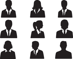 Silhouette of Business People in Professional Attire