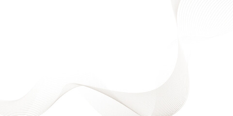 Dynamic curved flowing lines abstract background, technology and sound wave pattern background, Geometrical and business and technology concept blend line abstract grey wave on white background.