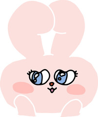 A charming bunny icon showing excitement with sparkling eyes.
Ideal for content expressing love, anticipation, or happiness.