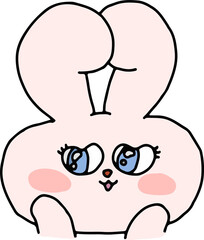 A charming bunny icon showing excitement with sparkling eyes.
Ideal for content expressing love, anticipation, or happiness.