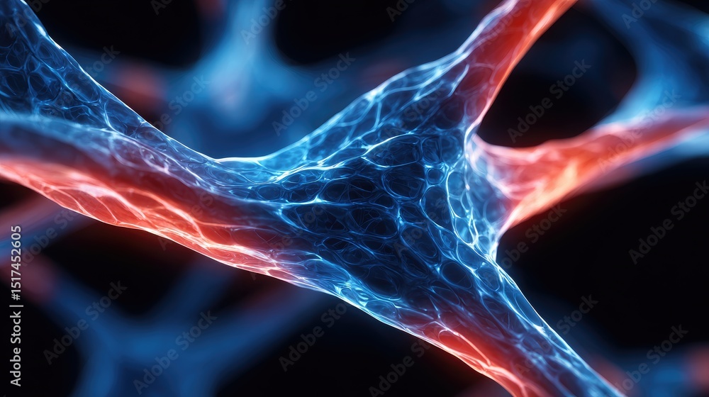 Poster close-up view of intricate neural network structures.