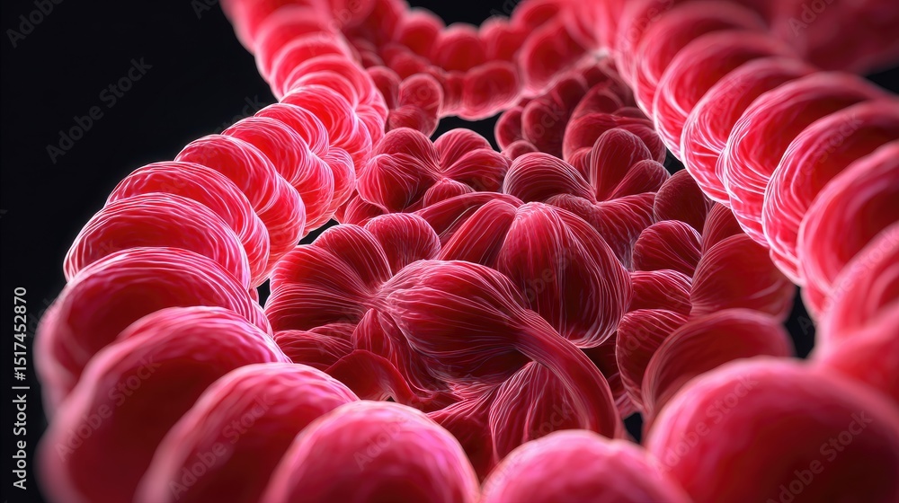 Poster close-up view of a complex biological structure.