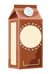 Brown Drink Carton Design - Vector Illustration