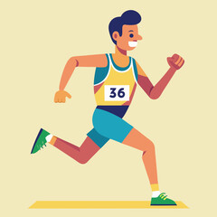 Marathon run vector