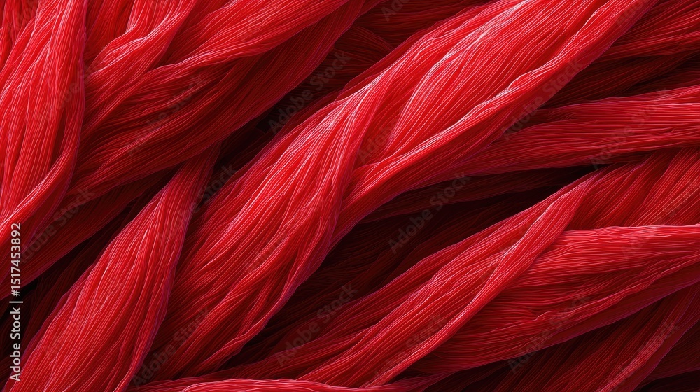Poster intricate red interwoven threads create a mesmerizing texture.
