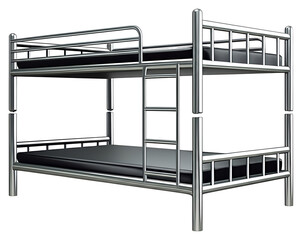 PNG Metallic bunk bed with ladder