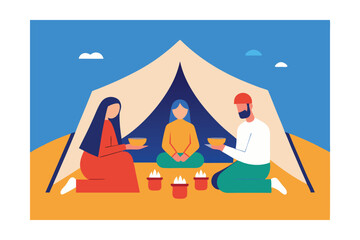 Fototapeta premium vector illustration of a egyptian pyramids