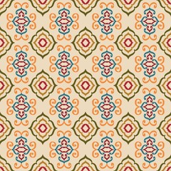 Repeating geometric pattern with diamond shapes