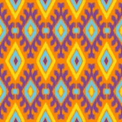Vibrant geometric pattern featuring repeating diamond shapes.