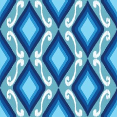 Geometric pattern featuring a series of diamond shapes in varying shades of blue.