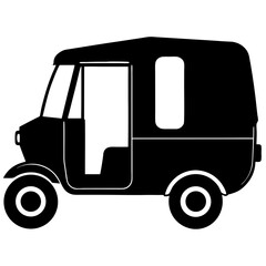 silhouette of a truck