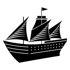 ship on a white background