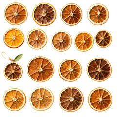 Dried Orange Slices:  A Transparent Background Guide for Crafts