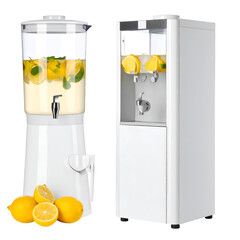 Refreshing Lemonade Dispenser:  Cool Drinks Served with Ice & Lemon Slices, Perfect for Summer Parties.