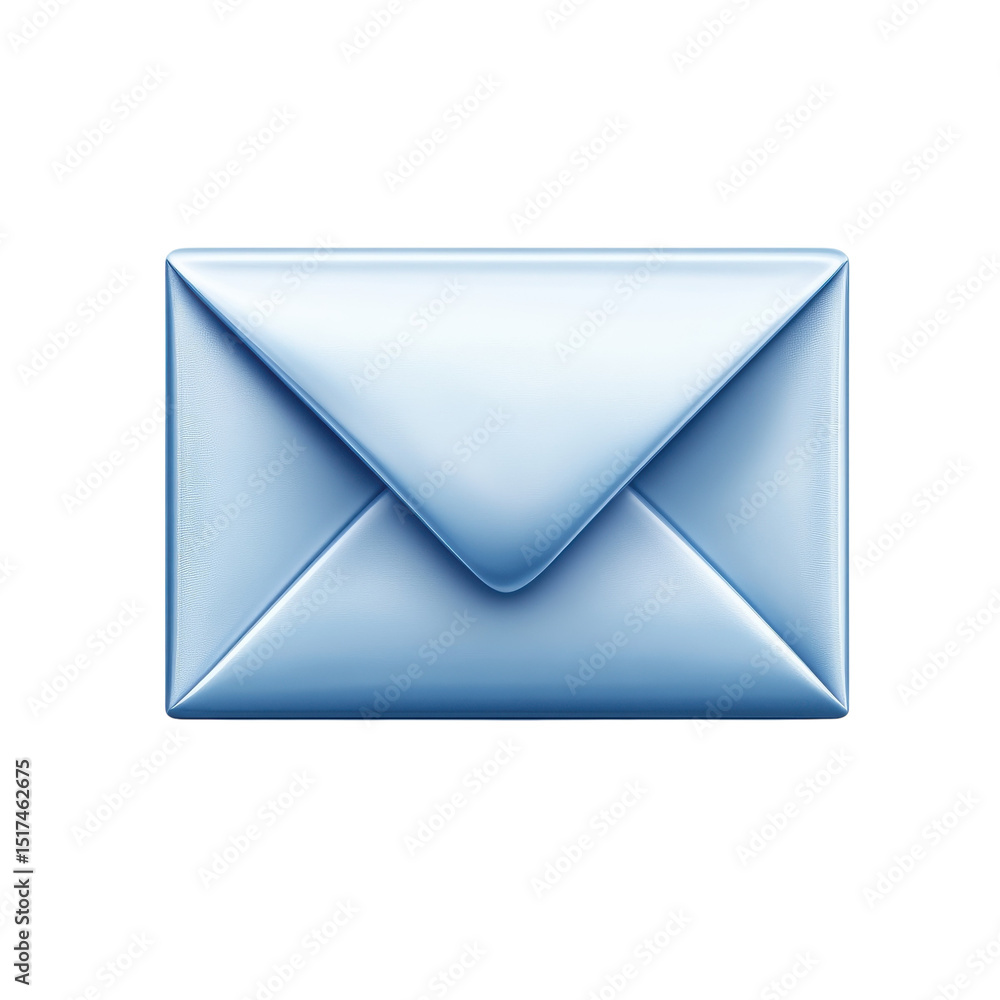 Poster a crisp digital envelope icon symbolizing communication in the modern age on transparent background