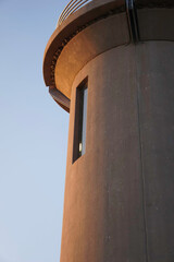 Close-up of lighthouse with swallow nests