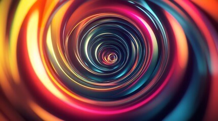 Obraz premium Abstract Swirling Vortex of Vibrant Colors Dynamic Circular Design Colorful Spiral
