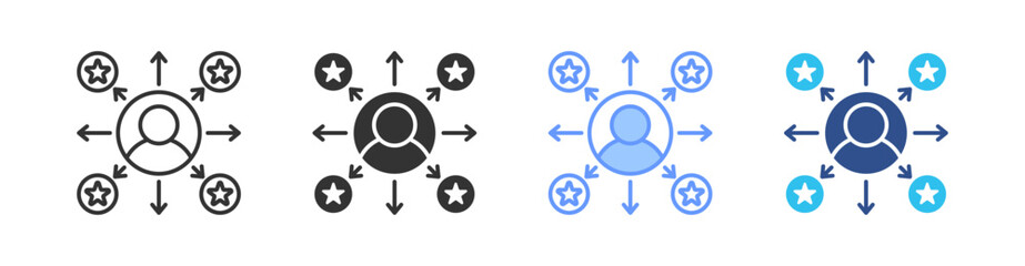 Expertise Multi Style Icon Set Vector 