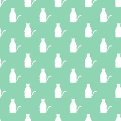 Picture of a cute standing brown and white cat.