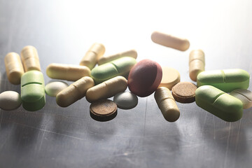 pills medical topic, overdose, stress pharmaceuticals and pills