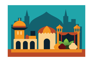 Fototapeta premium vector illustration of mosque